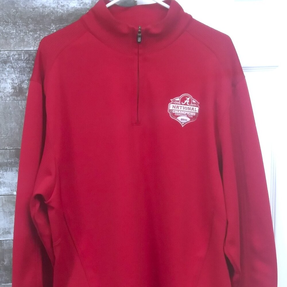 Alabama Crimson Tide 2011 National Champions Cutter Buck DryTec Pullover XL Mens